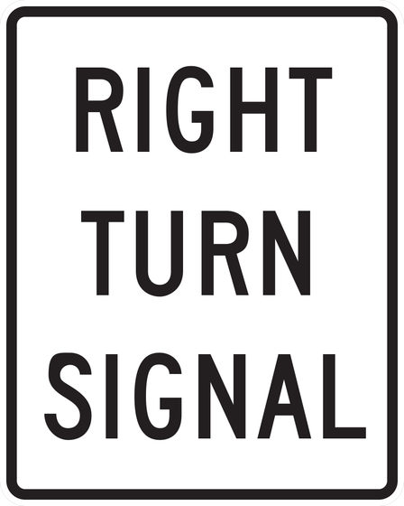 R10-10 Right (Left) Turn Signal — sign artwork