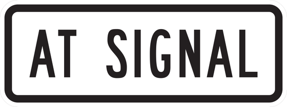 R10-31P At Signal — Plaque — sign artwork