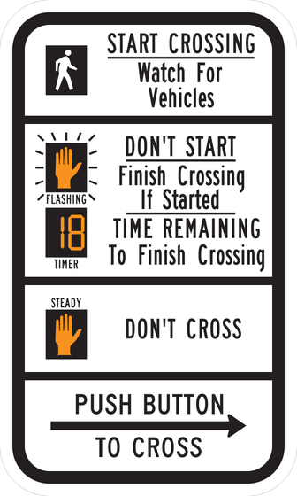 R10-3e Push Button Educational — Countdown Signal — sign artwork