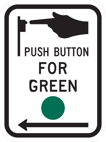 R10-4 Push Button for Green Signal — sign artwork