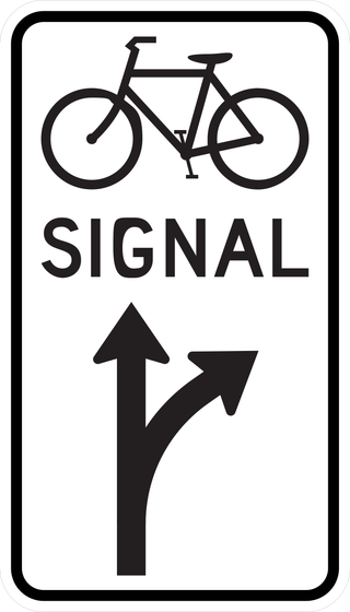 R10-41 Bicycle Signal — Optional Through and Turn Movements — sign artwork