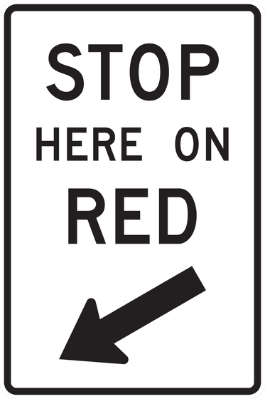 R10-6 Stop Here on Red — sign artwork