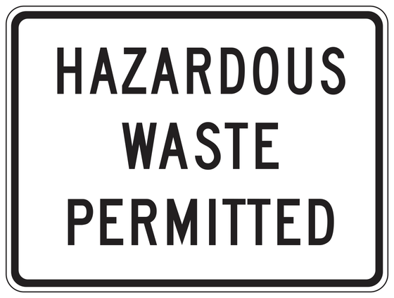 R103AP(CA) HAZARDOUS WASTE PERMITTED — sign artwork