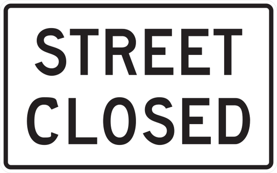 R11-2a Street Closed — official FHWA layout