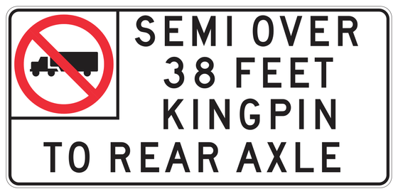 R20-1(CA) No Trucks Variable Message — sign artwork