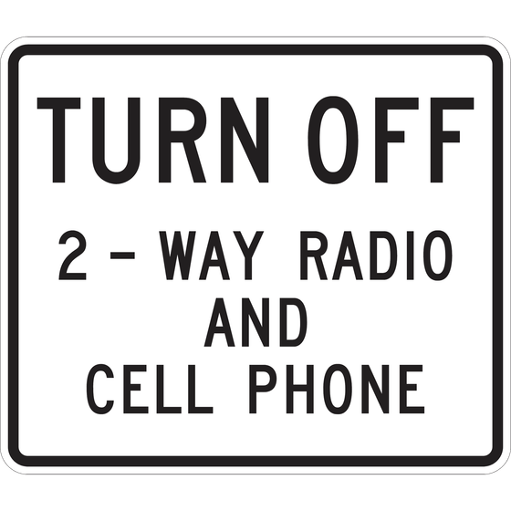 R22-2 Turn Off 2-Way Radio and Cell Phone — official FHWA layout