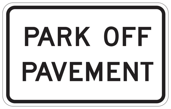 R25(CA) PARK OFF PAVEMENT — sign artwork