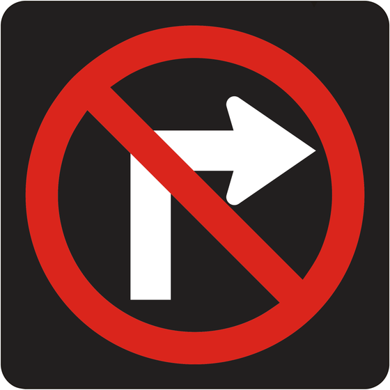 R3-1 ABO Activated Blank-Out Sign (based on Federal MUTCD R3-1 sign) — sign artwork
