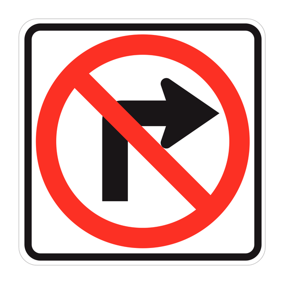 R3-1 No Right Turn — official FHWA layout