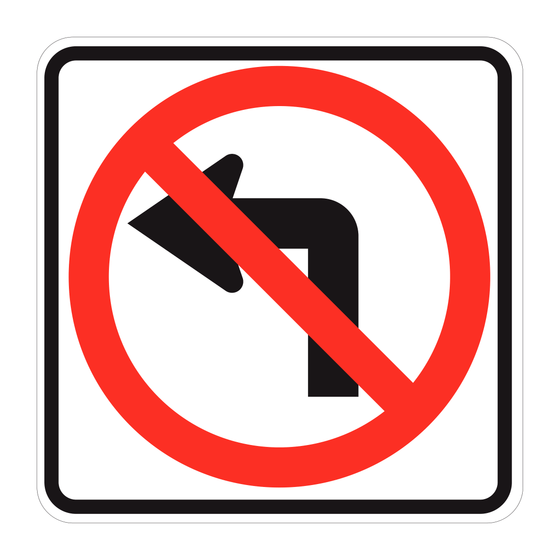 R3-2 No Left Turn — official FHWA layout