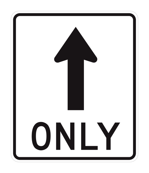 R3-5a Through Only — official FHWA layout