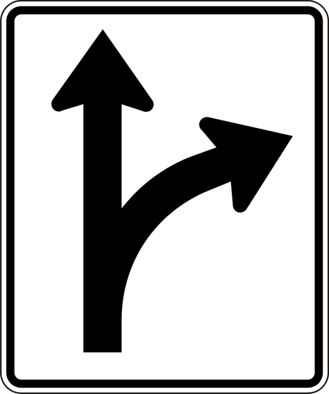R3-6R Optional Movement Lane Control (Right) — official FHWA layout