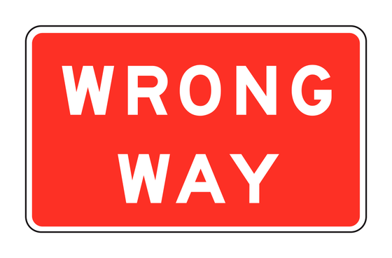 R5-1a Wrong Way — official FHWA layout