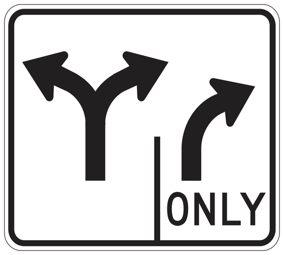 R61-11(CA) Intersection Lane Control — sign artwork