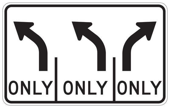 R61-13(CA) Intersection Lane Control — sign artwork