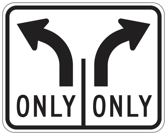 R61-19(CA) Intersection Lane Control — sign artwork