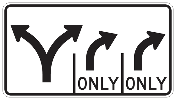 R61-24(CA) Intersection Lane Control — sign artwork