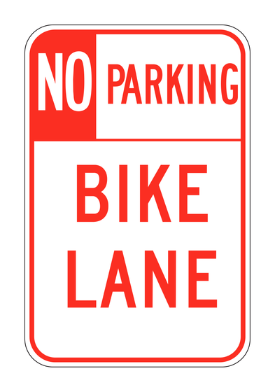 R7-9 No Parking Bike Lane — official FHWA layout