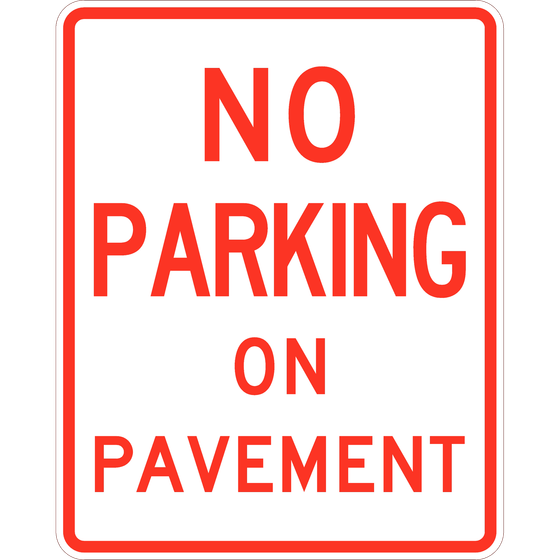 R8-1 No Parking on Pavement — official FHWA layout