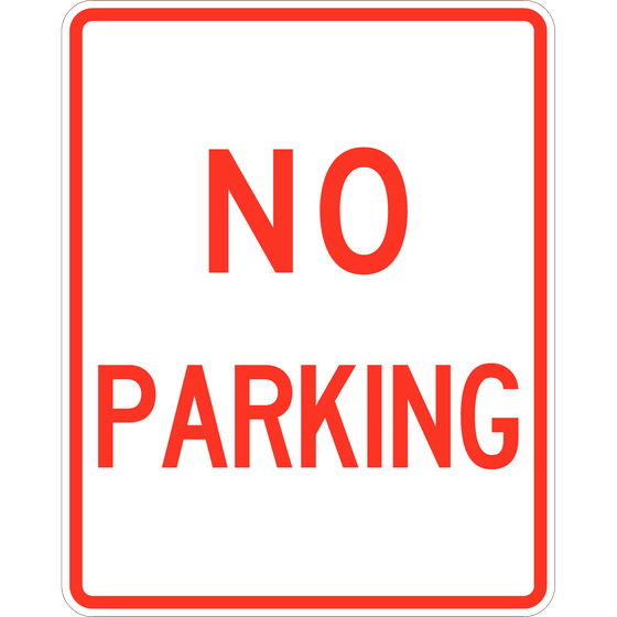 R8-3a No Parking — official FHWA layout