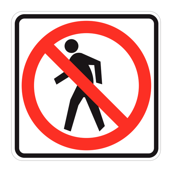 R9-3 No Pedestrian Crossing (symbol) — official FHWA layout