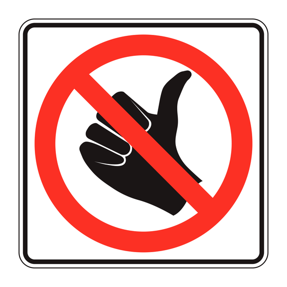 R9-4 No Hitchhiking (symbol) — official FHWA layout