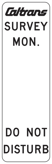 S2(CA) Inventory Marker (Survey) — sign artwork