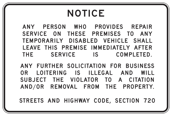 S21P(CA) Weigh Station Repair Service Plaque — sign artwork