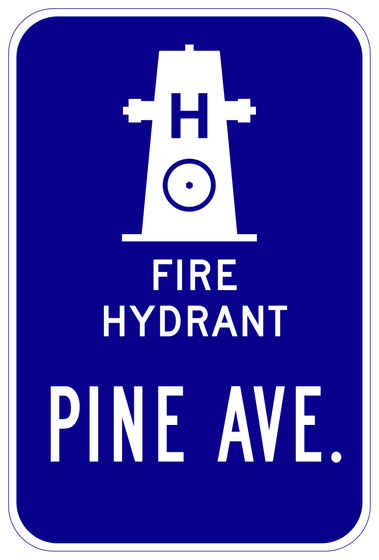 S9(CA) Fire Hydrant Street Name — sign artwork