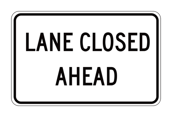 SC10(CA) Lane Closed Ahead — official FHWA layout