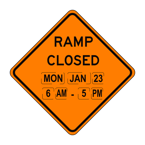 SC6-3(CA) Ramp Closed (Day/Date/Time) — official FHWA layout
