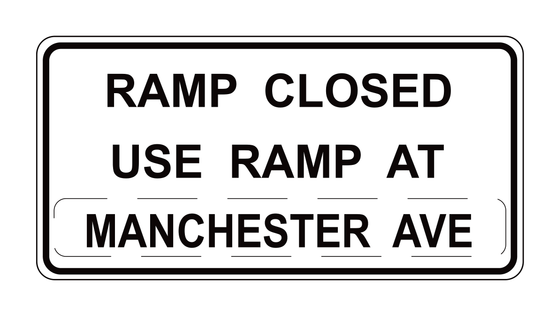 SC7(CA) Ramp Closed - Use Ramp At (Street Name) — official FHWA layout