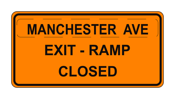 SC8(CA) (Street Name) Exit - Ramp Closed — official FHWA layout