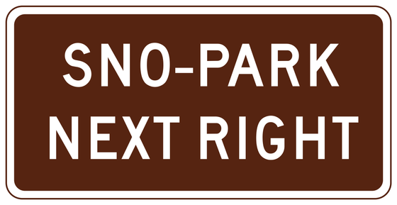 SG31(CA) SNO-PARK NEXT RIGHT — sign artwork