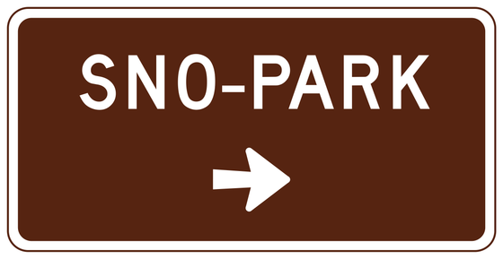 SG32(CA) SNO-PARK with Arrow — sign artwork