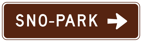 SG33(CA) SNO-PARK with Arrow — sign artwork