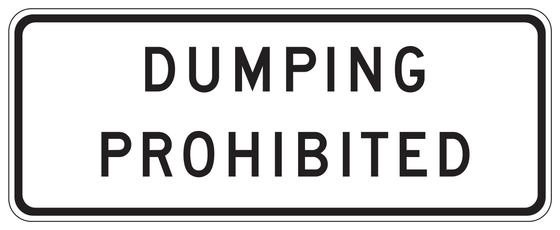 SR22-1(CA) DUMPING PROHIBITED — sign artwork
