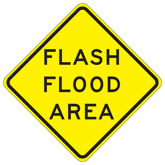 SW35(CA) FLASH FLOOD AREA — sign artwork