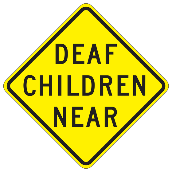 SW38(CA) DEAF CHILDREN NEAR — sign artwork