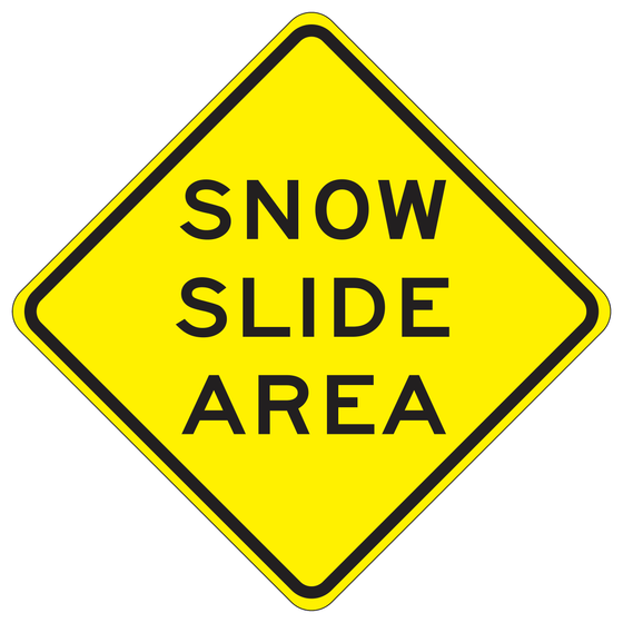 SW41(CA) SNOW SLIDE AREA — sign artwork