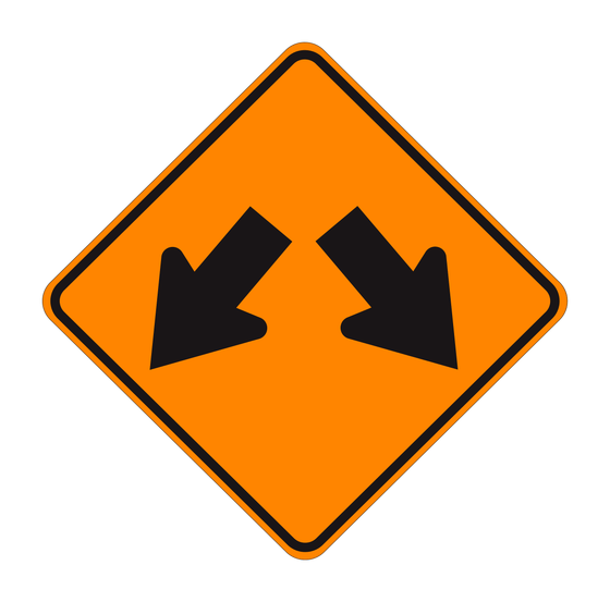 W12-1 Double Arrow — official FHWA layout