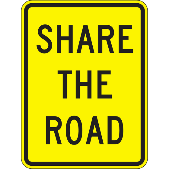 W16-1 Share the Road (Legacy) — official FHWA layout