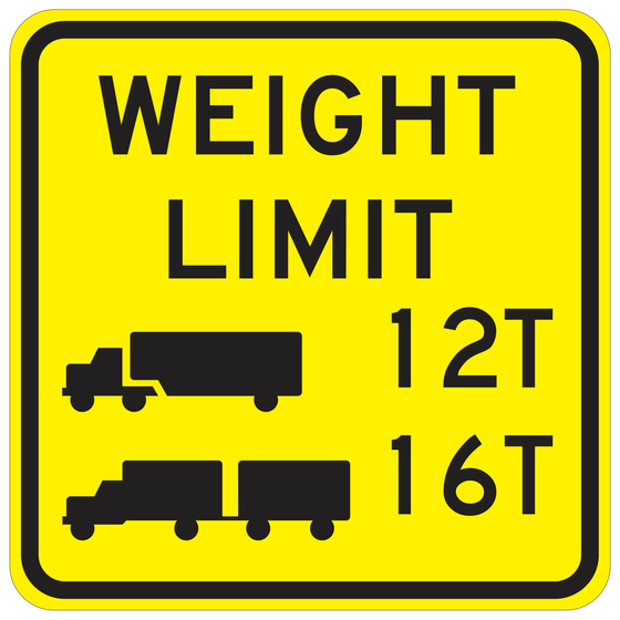 W20A(CA) Weight Limit — sign artwork