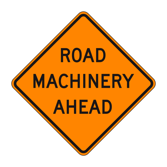 W21-3 Road Machinery Ahead — official FHWA layout