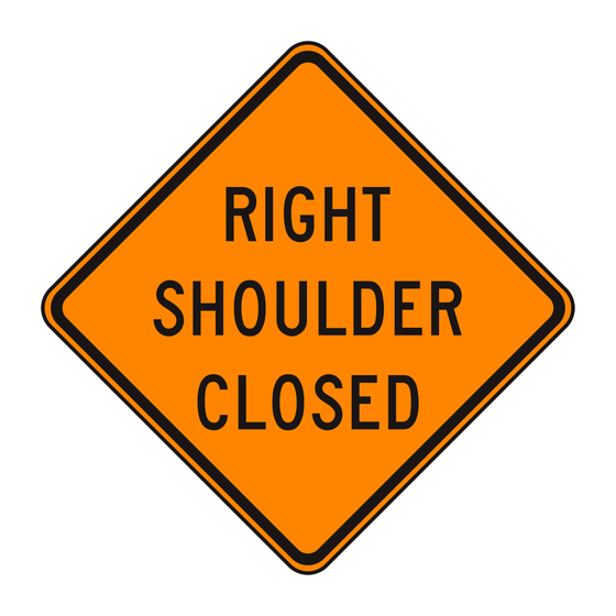 W21-5a Shoulder Closed — official FHWA layout