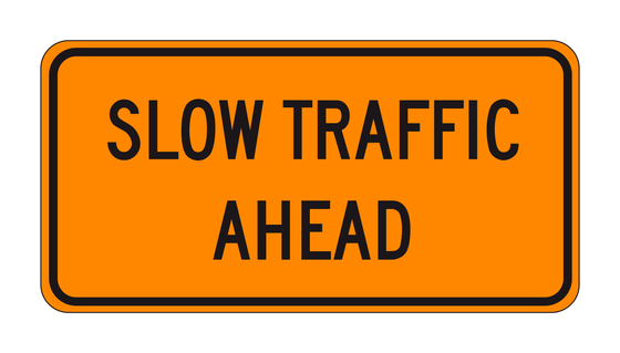 W23-1 Slow Traffic Ahead — official FHWA layout