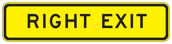 W30CP(CA) RIGHT (LEFT) EXIT plaque — sign artwork