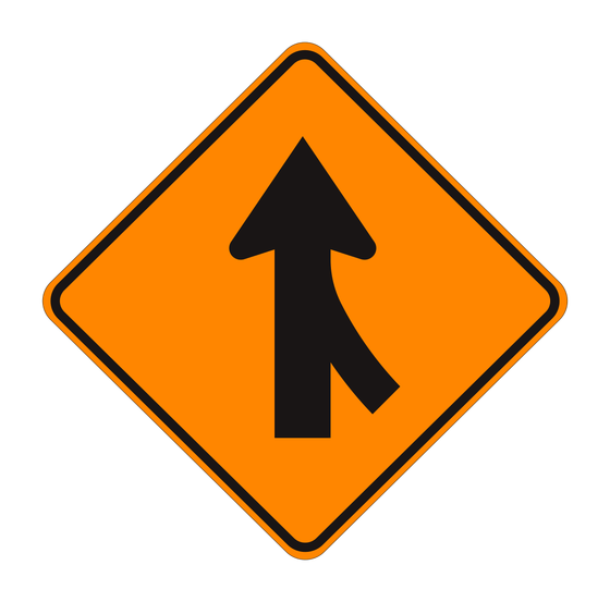 W4-1 Merge — official FHWA layout