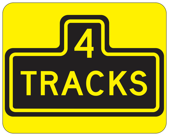 W48P(CA) Number of Tracks (plaque) — sign artwork