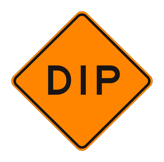 W8-2 Dip — official FHWA layout